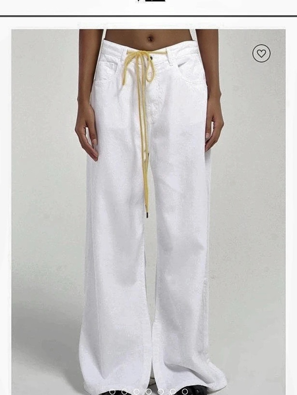 Icon Denim LA Wide Leg Pants in White Size 27 NWT